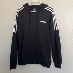 Adidas 3 stripped black sweatshirt